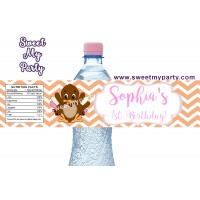 Turkey birthday water bottle labels,(002)